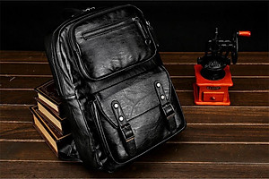 Ba lô da bò nam công suất lớn phong cách châu âu