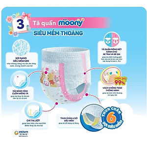 Tã Quần Cao Cấp Moony Nhật Bản Bé Gái XXL26 [ Mẫu Như Hình ]