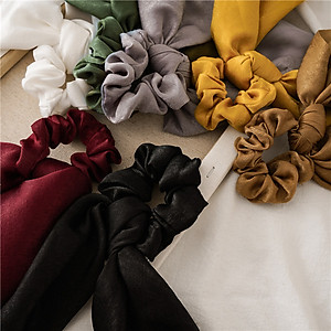 Dây buộc tóc Scrunchies lụa bóng dáng dài dễ thương HD80