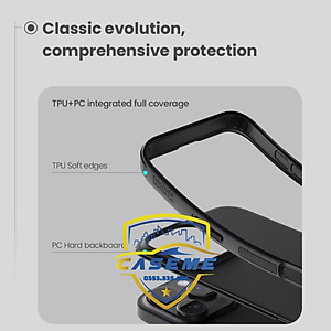 Ốp Lưng Dành Cho iPhone 16 Pro Nillkin Dạng Sần Viền Silicon - Hàng Chính Hãng
