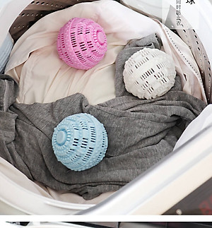 Bóng Giặt Sạch Quần Áo Chống Nhăn Lớn Washing Ball Plus Banh TPE Hạt Gốm Thơm 1000 Lần Giặt Đồ