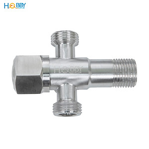 Van chia nước 3 nhánh ren ngoài 21 inox 304 Hobby home decor DNV4