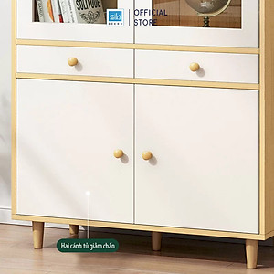 Tủ Gỗ Kết Hợp Cửa Kính Thương Hiệu SIB Decor Đa Năng, Hiện Đại KG45