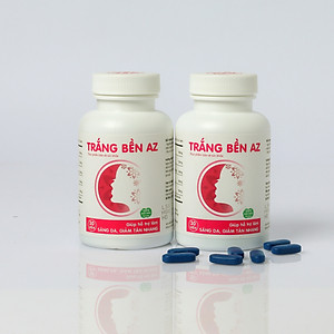 Thực Phẩm Bảo Vệ Sức Khỏe Trắng Bền AZ - Giảm Nám, Tàn Nhang, Giúp Trắng Da Toàn Thân, Thành Phần Thảo Dược Tự Nhiên (2 Hộp)