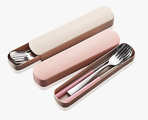 Bộ Đũa Muỗng Nĩa Kèm Hộp Lúa Mạch PaKaSa - Hàng Chính Hãng (giao màu ngẫu nhiên)