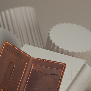 Ví Đứng Mini Da Sáp Handmade LEALUX Mini Handmade 5