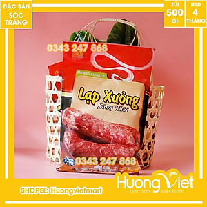 Đặc Sản Sóc Trăng - Lạp Xưởng Xông Khói Tân Huê Viên 500G, Đặc Sản Lạp Xưởng Sóc Trăng Tân Huê Viên Vị Khói Tự Nhiên Thơm Ngon Và An Toàn
