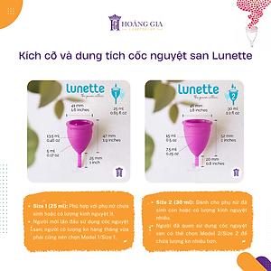 Cốc Nguyệt San Lunette (Màu Trong) Nhập Khẩu Phần Lan - 100% Silicon Y Tế Cao Cấp Đạt Chuẩn FDA - Hàng Chính Hãng - Lunette Menstrual Cup Clear (Size 1 hoặc size 2)