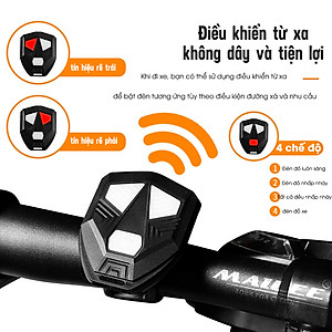 Đèn Hậu Xi Nhan Xe Đạp LY-5509 Điều Khiển Từ Xa 700mAh Có âm thanh khi rẽ Sạc USB An Toàn Ban Đêm, Chống nước đi mưa - Mai Lee