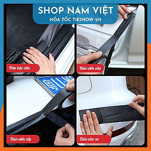 Băng Keo Carbon 3D Nhám Trang Trí Ô tô, Decal Dán Xe Chống Trầy Xước