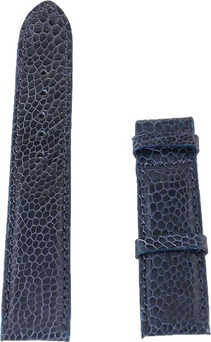 Dây Đồng Hồ Da Đà Điểu Huy Hoàng HT8406 - Xanh Đậm