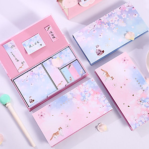 Hộp 6 tập giấy note hình hoa dễ thương - Hàng chính hãng ( màu ngẫu nhiên)