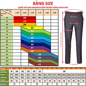 Quần tây Amazing, hoạ tiết vân chìm, không ly, ống suông, màu xám trung, vải spandex ít nhăn, dày, mềm