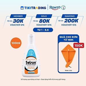 Dầu gội Selsun chống gàu, sạch gàu & hết ngứa da đầu Selsun Anti-Dandruff Shampoo 100ml