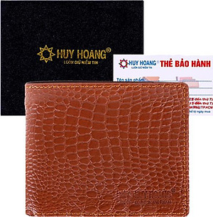 Ví Nam Vân Cá Sấu Huy Hoàng HT2112 (12.5 x 10 cm) - Nâu