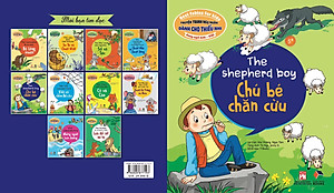 Combo 4 quyển Truyện tranh ngụ ngôn dành cho thiếu nhi ( Song Ngữ Anh - Việt )cò và cáo+ chú bé chăn cừu+ kiến và chim bồ câu+ bộ lông mượn