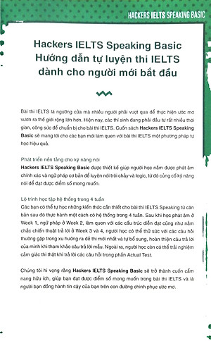 Sách Hackers IELTS Basic- Speaking