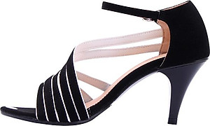 Giày Sandal Nữ Cao Gót Huy Hoàng HT7061 - Đen