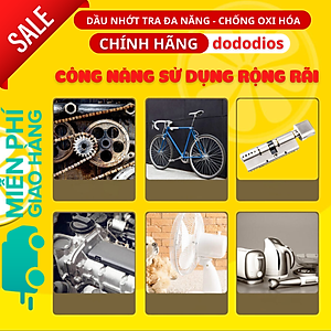 Dầu bôi trơn máy móc chống gỉ sét đa năng 60ml. Dầu tra xích, líp xe, vòng bi, động cơ, máy móc, bản lề, ổ khóa tiện lợi - Hàng chính hãng dododios