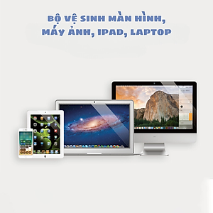 Bộ Vệ Sinh Easy Clean dành cho Macbook/Laptop/Lens/Máy ảnh/Điện thoại Bình Xịt Khử Khuẩn, Kiêm Khăn Lau_ Kèm Dung Dịch_ Hàng chính hãng