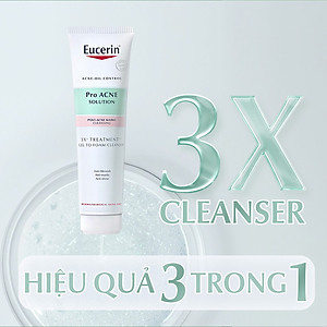 Gel Rửa Mặt Eucerin Pro Acne Solution 3X Treatment Gel To Foam Cleanser 150ml