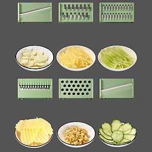 Bộ Nạo Rau Củ Quả 5 Lưỡi Dao Inox 304 Không Gỉ - Dụng Cụ Bào Rau Củ Đa Năng Cao Cấp Tiện Dụng - HÀNG CHÍNH HÃNG MINIIN