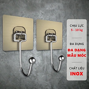 Móc Inox Dán Tường Chịu Lực Móc Treo Đồ Nặng Dán Tường Chất Lượng Cao