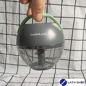 Dụng Cụ Băm/Xay Hành Tỏi, Rau Củ Mini Lock&Lock CKS327- Lưỡi Dao Bằng Thép Không Gỉ, Có Tay Xách - Dung Tích 170ml - Model Mới