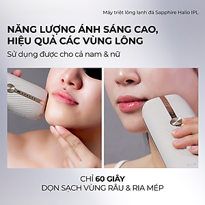 Máy Triệt Lông Lạnh Sapphire Halio InfinityGlow Advanced IPL Sapphire Cooling Hair Removal Device