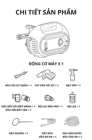 [TẶNG Ổ CẮM ĐIỆN + MIẾNG RỬA XE] Máy Xịt Rửa Mini Động Cơ Lõi Đồng Deli Cao Áp Chính Hãng 1 đổi 1 Bảo Hành 36 Tháng Rửa Xe Tưới Cây Vệ Sinh Nhà Cửa