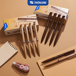 Combo 5/10/20 Bút gel B - Buttersmooth Gel Thiên Long GELB-032 - Premium Tip viết êm, trơn - Mực Xanh - Thân ngẫu nhiên