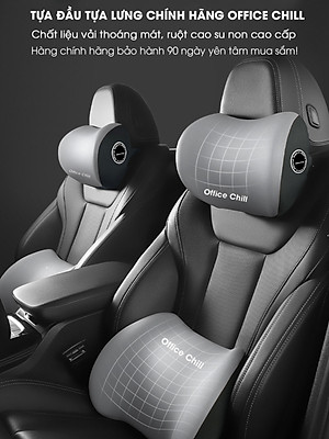 Gối Tựa Đầu Tựa Lưng Cao Cấp Chính Hãng OFFICE CHILL Combo Gối Tựa Lưng Tựa Cổ Ô Tô Ghế Văn Phòng Chất Liệu Cao Su Bảo Hành 90 Ngày