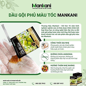 Hộp Dầu Gội Phủ Bạc Thảo Dược Hữu Cơ, Nhuộm Tóc Mankani [Chính Hãng]