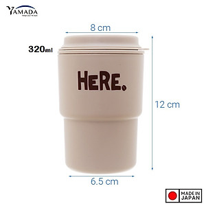 Cốc giữ nhiệt Here Inomata 320m có nắp xoay để đậy kín giữ nhiệt & đảm bảo an toàn vệ sinh - Hàng nội địa Nhật Bản |#Made in Japan|