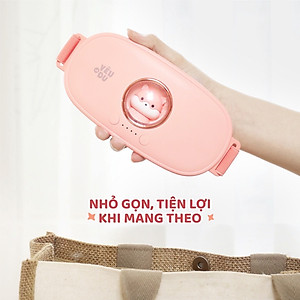 ￼Đai đeo massage DELADEP chườm ấm giảm đau bụng kinh nguyệt, túi làm ấm bụng tử cung cho phụ nữ quà tặng bạn nữ DSB01