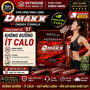 DMAXX thức uống bổ sung vitamin năng lượng không đường DAMODE 1 gói dùng thử màu đỏ