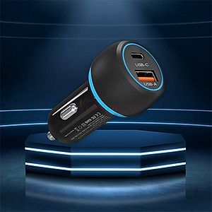 Cốc sạc xe hơi Philips 1USB 1Type-C 20W PD/QC3.0 DLP2552PB/97 - Hàng chính hãng