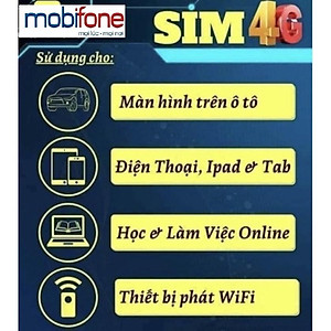 [CÓ ESIM]Sim 5G Mobifone 12G100 có ngay 100G/tháng sử dụng 12 tháng ko cần nạp tiền, dùng toàn quốc- Hàng chính hãng