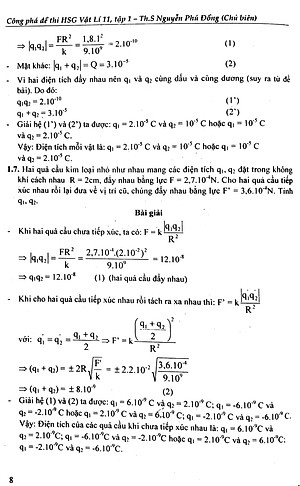 Sách Công Phá Đề Thi Học Sinh Giỏi Vật Lí 11 (Tập 1)