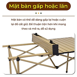 Bàn cắm trại dã ngoại gấp gọn TSD 120cm có thể gập lại ,đa năng,dễ mang theo, dã ngoại