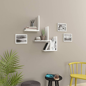 Kệ gỗ trang trí phòng khách gia đình SMLIFE Wesley