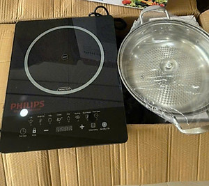 Bếp từ đơn cảm ứng TẶNG KÈM NỒI có chức năng hẹn giờ, cài đặt thời gian nấu, truyền nhiệt tốt, tiết kiệm điện - Hàng Chính Hãng