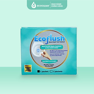 Vi Sinh Xử Lý Bồn Cầu, Bể Phốt  Đầy, Tràn - EcoFlush Hộp Nhỏ - Túi Gói Sinh Học Tự Huỷ