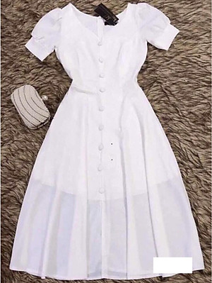 ĐẦM VINTAGE TAY PHỒNG MYMY