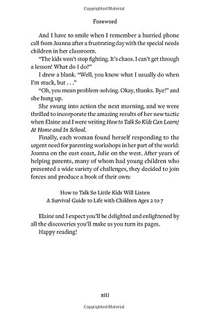 How to Talk so Little Kids Will Listen: A Survival Guide to Life with Children Ages 2-7