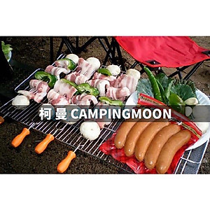 Đồ cắm trại bộ 8 xiên nướng BBQ campingmoon campoutvn dùng với bếp than hoa inox du lịch dã ngoại sang trọng glamping A186