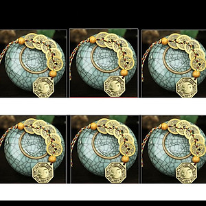 Dây Đồng Xu Ngũ Đế Và Đồng Xu Bát Quái Bằng Đồng Thu Hút Tài Lộc May Mắn