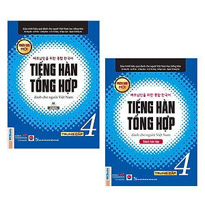 Combo Sách Tiếng Hàn Tổng Hợp Trung Cấp Dành Cho Người Việt Tập 4 (Sách Giáo Khoa + Sách Bài Tập) - Bản Đen Trắng
