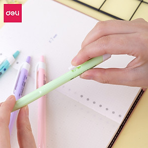 Bút bi dầu Deli - 0.7mm đầu bấm - 50 chiếc/hộp - EQ03336/EQ03236/EQ02836