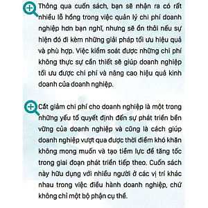 Cắt Giảm Chi Phí - Quản Lý Kiểm Soát Và Chuyển Đổi Phí Thành Lợi Nhuận
